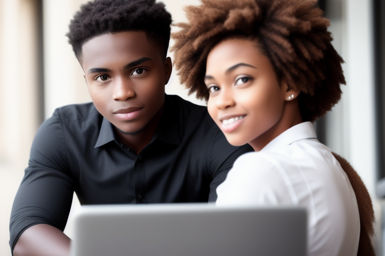 Young Black entrepreneur at work