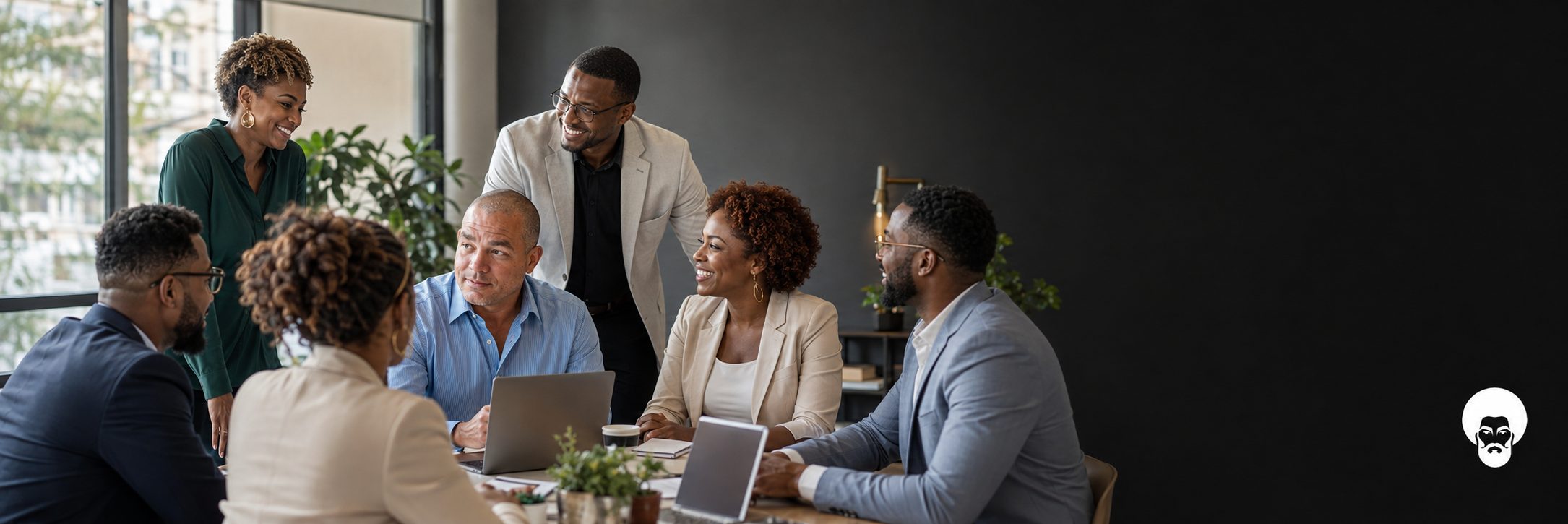 Black business leaders in a boardroom strategy session